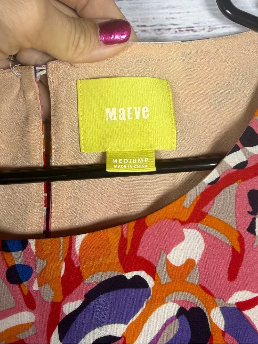 Anthropologie Maeve Vero Silk Floral Colorblock Shift Dress Medium - Picture 3 of 11